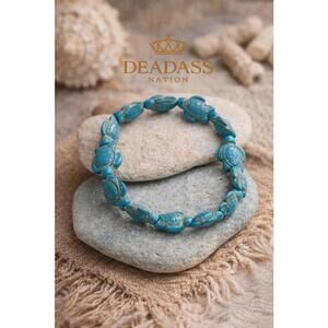 Deadass Nation Turquoise Turtle Beaded Bracelet